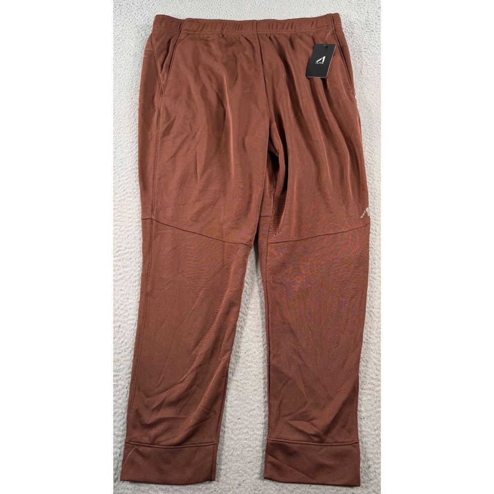 AL1VE Jogger Pants Mens XL Brown Qwick-Dry Wicking Comfort Fit Jogger Drawstring